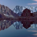 Lac de Goleon Massif de l'Oisans Massif dans La Meije, Hautes-Alpes, France - Facebook Cover