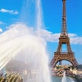 Tour Eiffel et fontaines, Paris, France - Facebook Cover