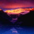 Cover FB  Stormy Alpenglow Lights Mount Victoria and Lake Louise, Banff National Park, Canada