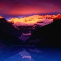 Cover FB  Stormy Alpenglow Lights Mount Victoria and Lake Louise, Banff National Park, Canada