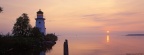 Cheboygan Range Light Silhouetted at Sunrise, Cheboygan, Michigan