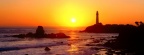 Golden Sunset over Pigeon Point, San Mateo County, California