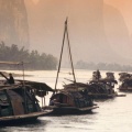Junks Sailing the Li River, China