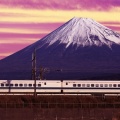 Shinkansen Bullet Train and Mount Fuji, Japan