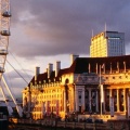 Cover FB  Evening Light Falls on the London Eye and County Hall, London, England