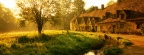 Cover FB  Morning Mist, Arlington Row, Bibury, Gloucestershire, England