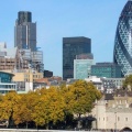 Cover FB  Tower 42 and Swiss Re Tower, London, England