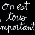 on est tous important - Couverture Facebook Citation