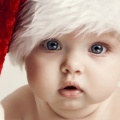 Bébé avec bonnet de père Noël - Cover