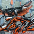 Crocodile en graffiti 3D