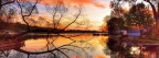 Reflet coucher de soleil sur le lac