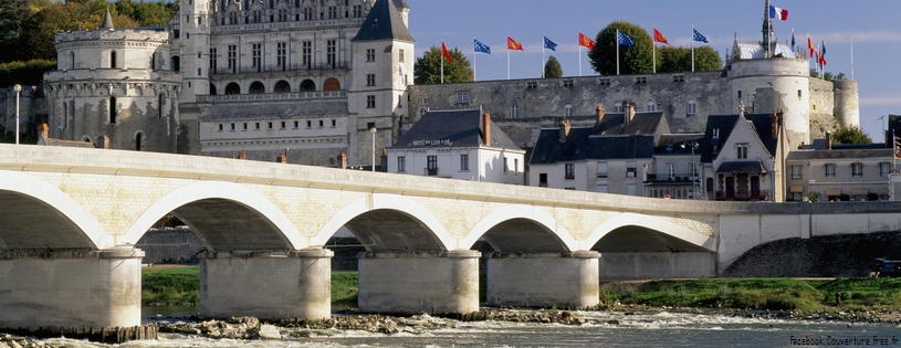 Chateau d'Amboise et pont, Vallée de la Loire Vallée, France - Facebook Cover.jpg