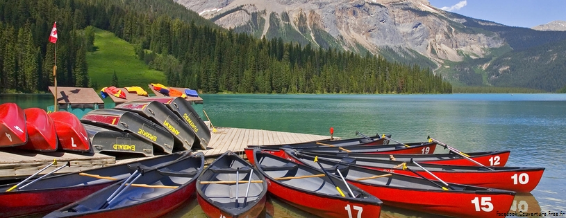 Cover FB  Canoes, Emerald Lake, Yoho National Park, British Columbia