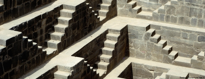 Detail of Chand Baori, Abhaneri, Rajasthan, India