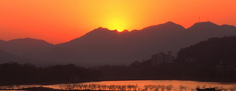 Sunset Over West Lake, Hangzhou, Zhejiang, China