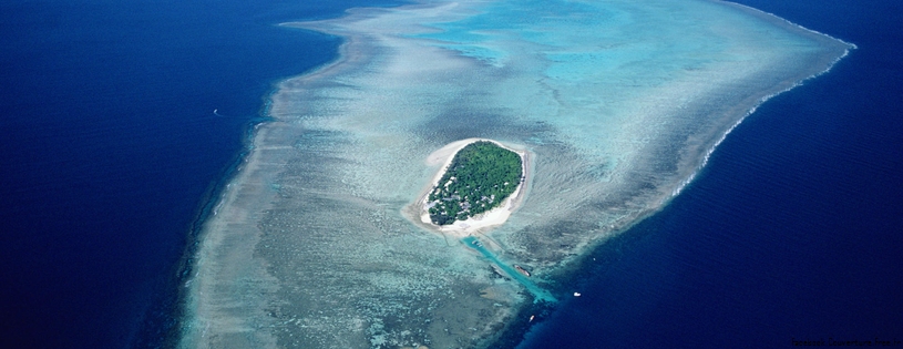 Cover FB  Aerial of Heron Island, Great Barrier Reef Marine Park, Queensland, Australia