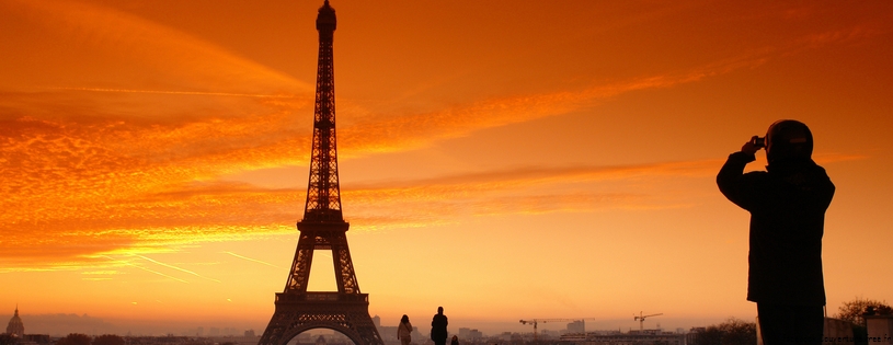 Cover FB  Sunset Paris Eiffel Tower