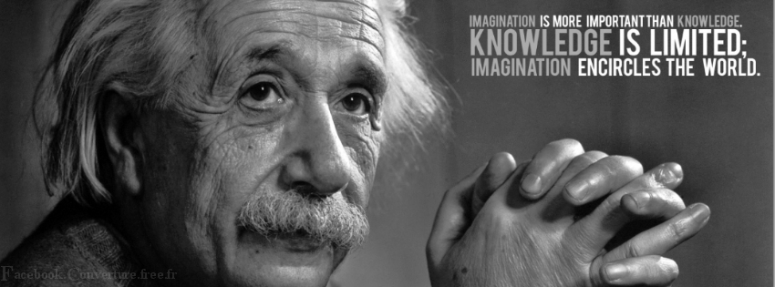 Citation Einstein anglais - Facebook Cover