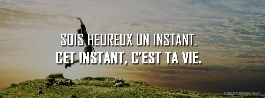 Sois heureux un instant - Couverture FB