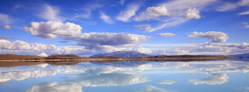 Réflexion du ciel Couverture Facebook HD